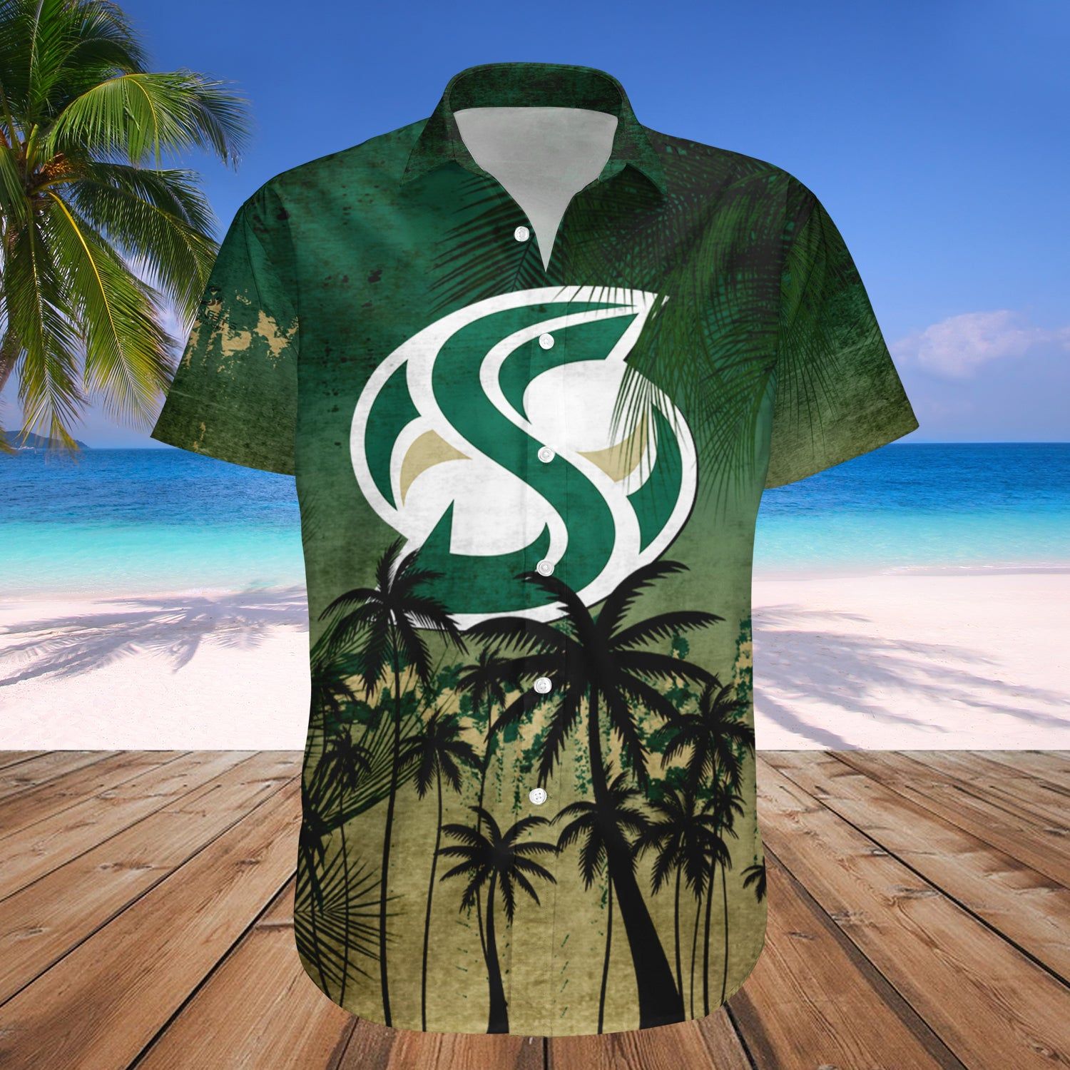 Sacramento State Hornets Hawaii Shirt Coconut Tree Tropical Grunge – NCAA