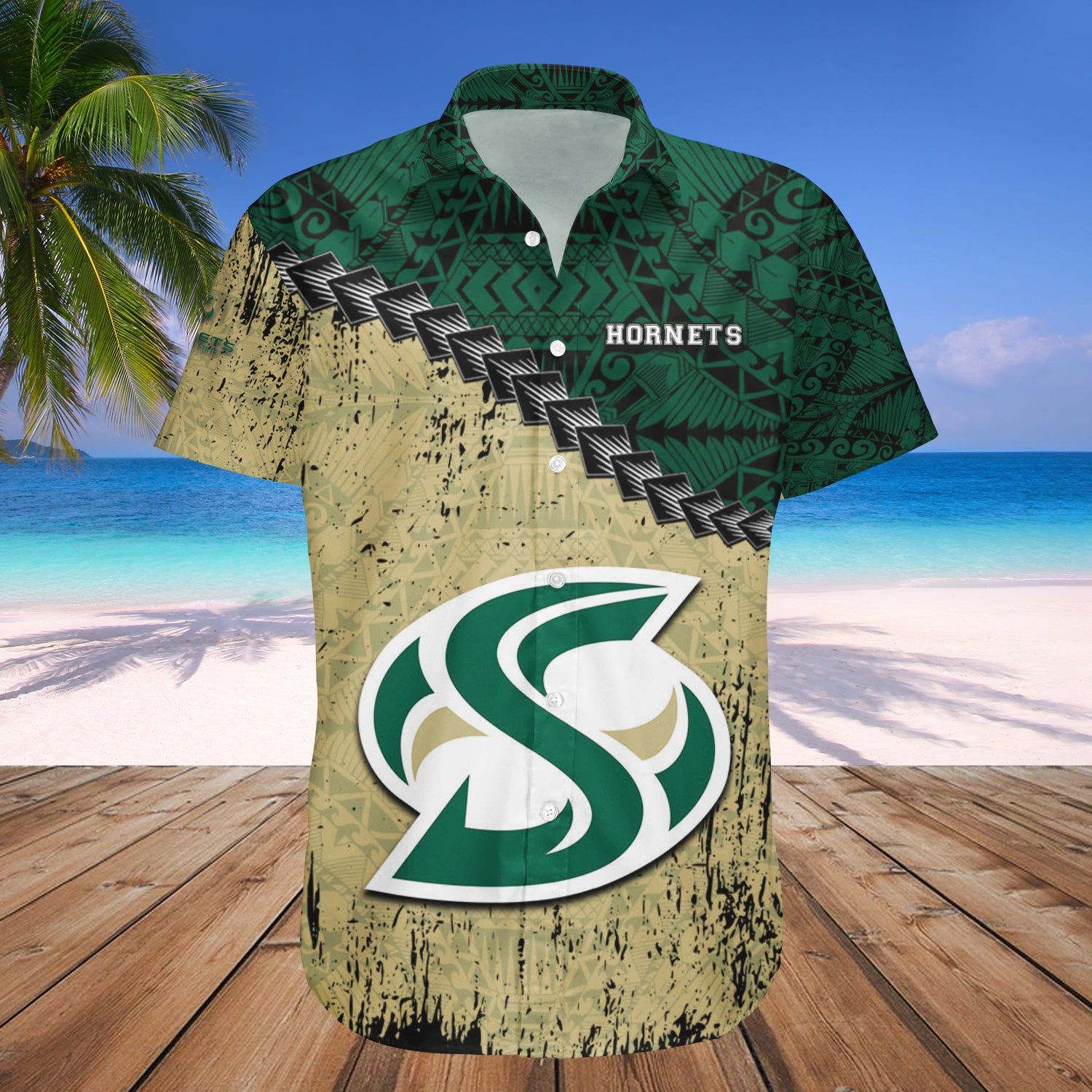 Sacramento State Hornets Hawaii Shirt Grunge Polynesian Tattoo – NCAA