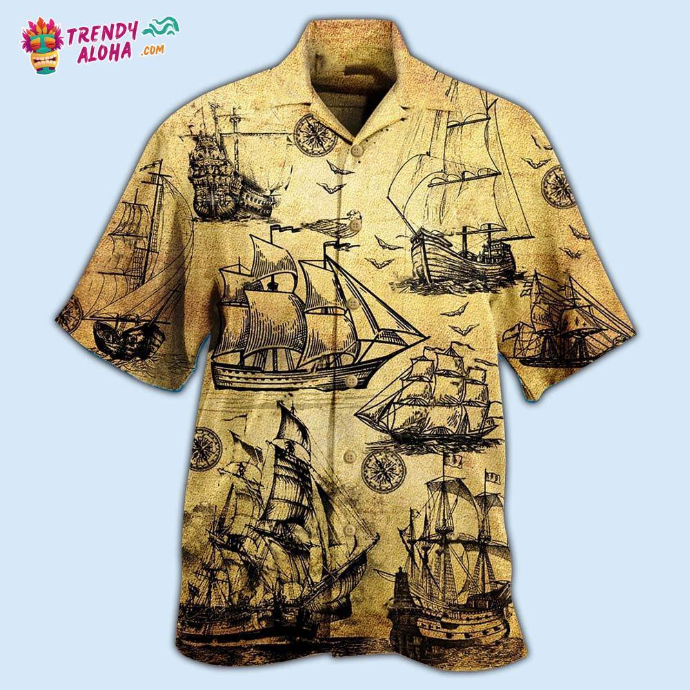 Sailing I Plan To Go Sailing Vintage Sail Hawaiian Shirt – Trendy Aloha