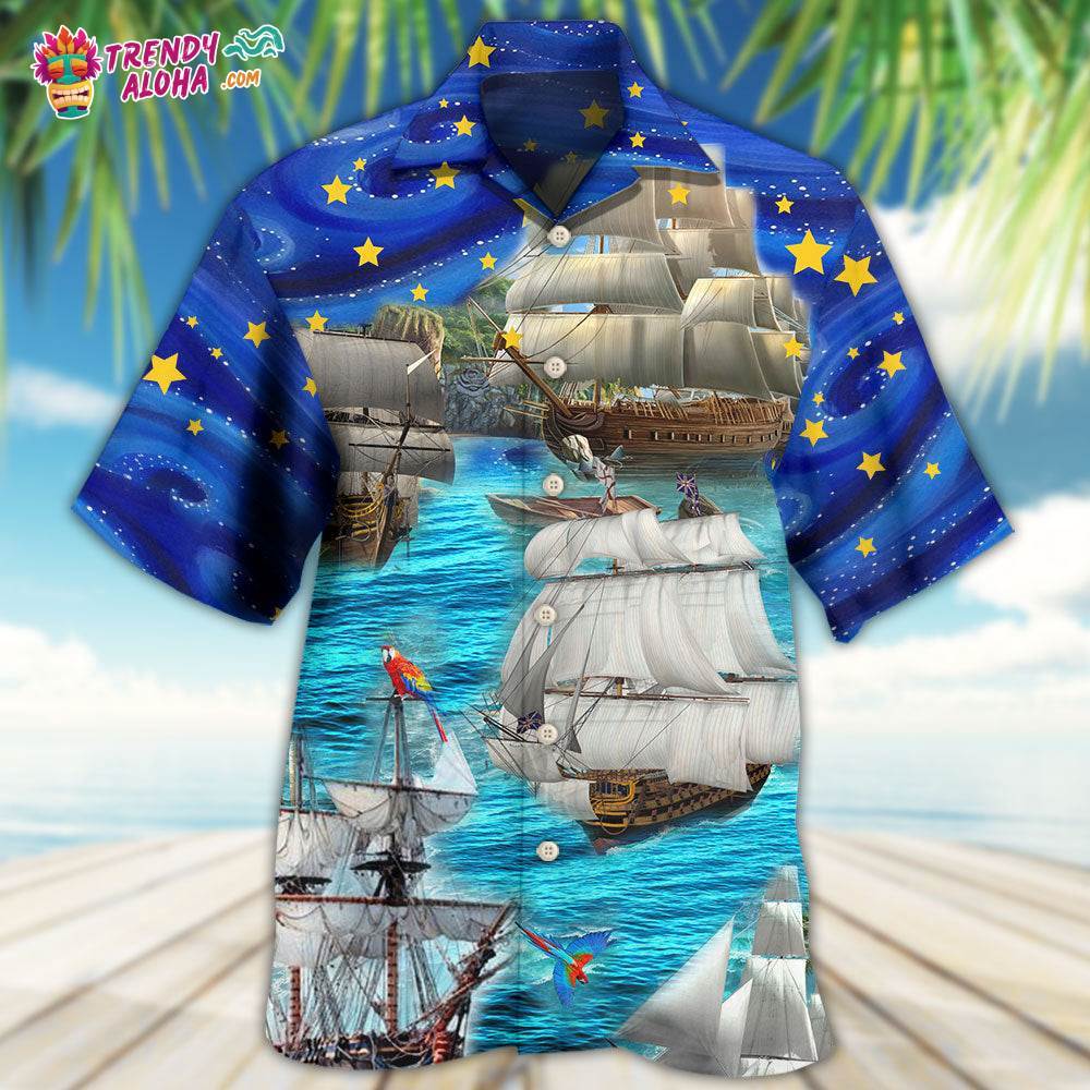 Sailing Love Ocean And Sky Christmas Style Hawaiian Shirt – Trendy Aloha