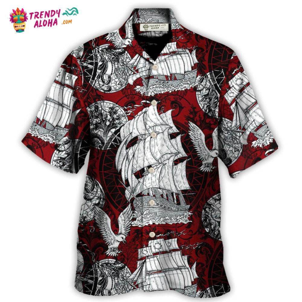 Sailing Ship Old Vintage Anchor Sea Life Hawaiian Shirt – Trendy Aloha