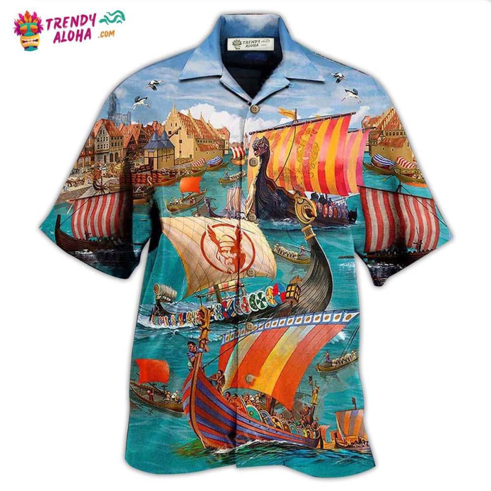 Sailing Viking Let War Hawaiian Shirt – Trendy Aloha