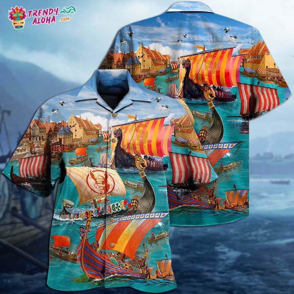 Sailing Viking Let War Hawaiian Shirt – Trendy Aloha