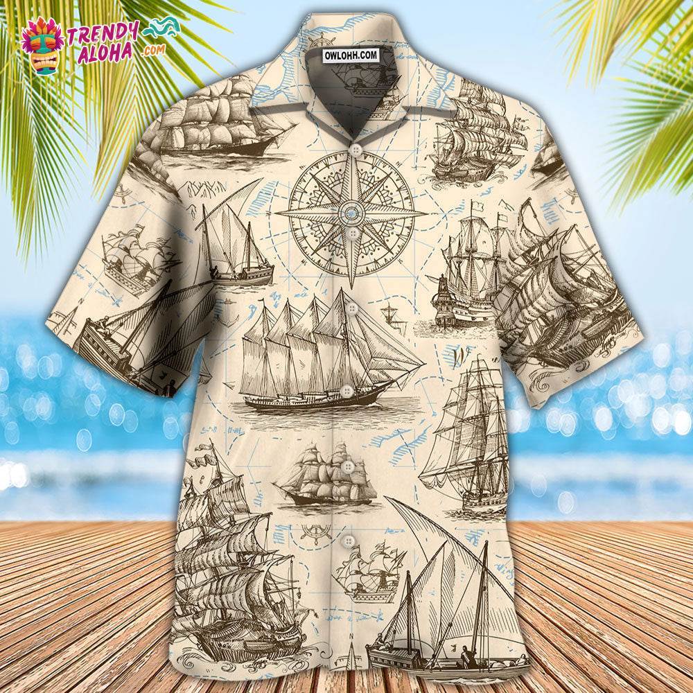 Sailing Vintage Pirate Map Hawaiian Shirt – Trendy Aloha