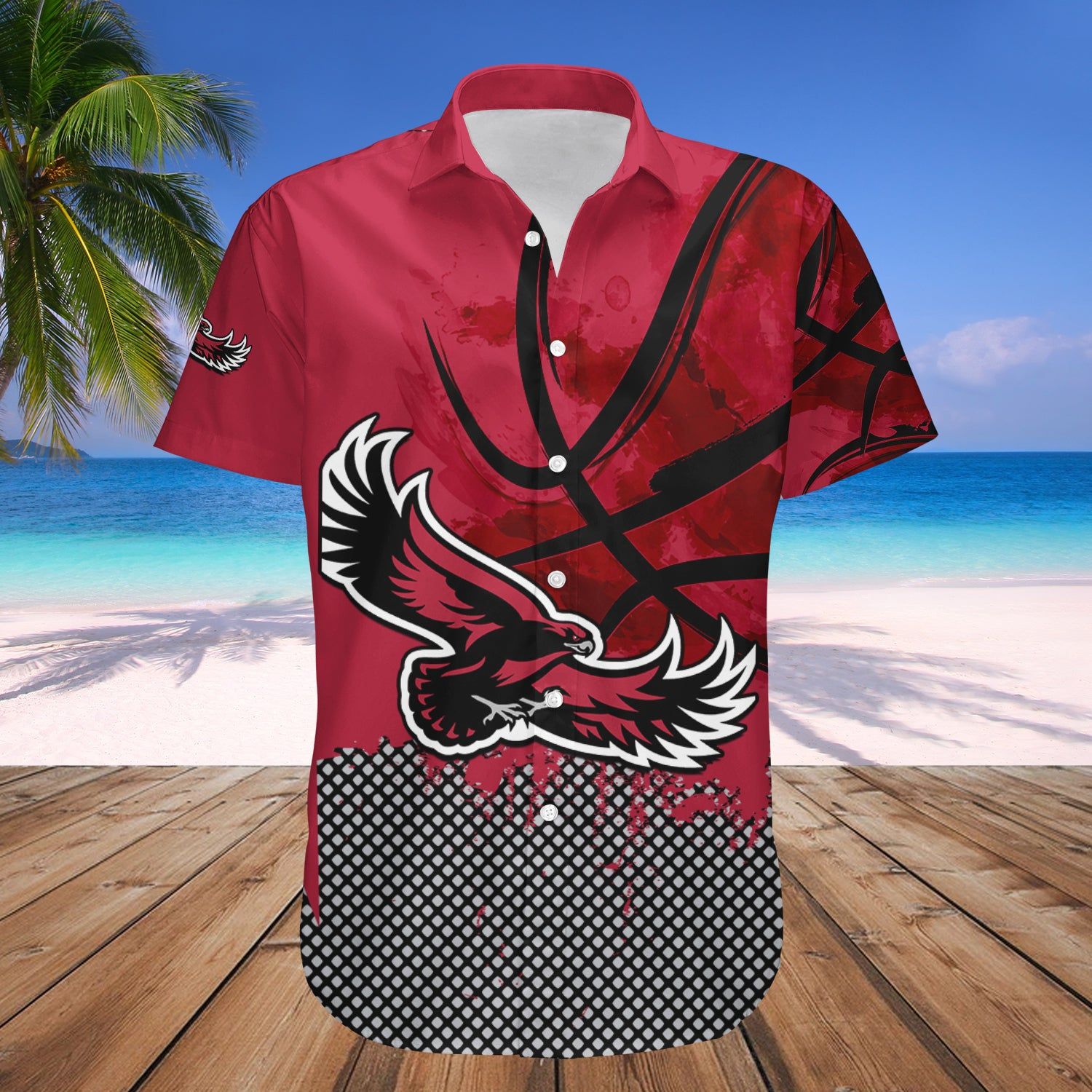 Saint Josephs Hawks Hawaii Shirt Basketball Net Grunge Pattern – NCAA