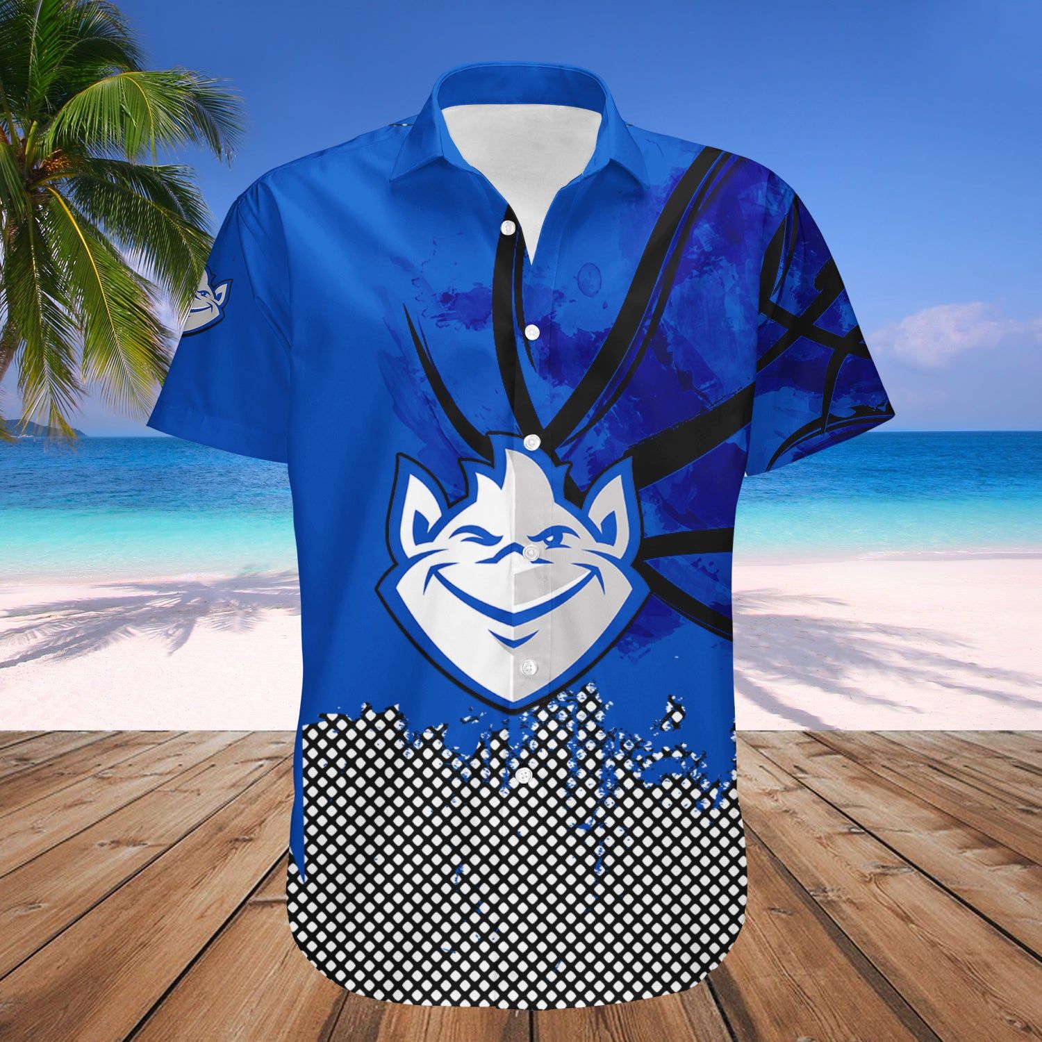 Saint Louis Billikens Hawaii Shirt Basketball Net Grunge Pattern – NCAA
