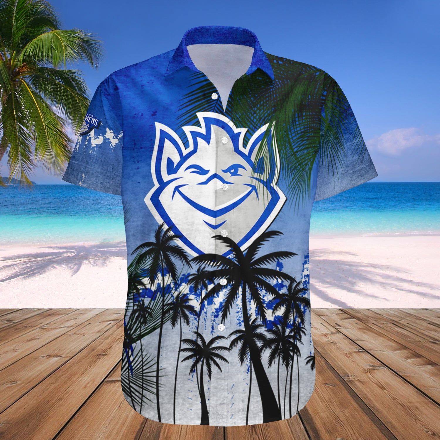 Saint Louis Billikens Hawaii Shirt Coconut Tree Tropical Grunge – NCAA