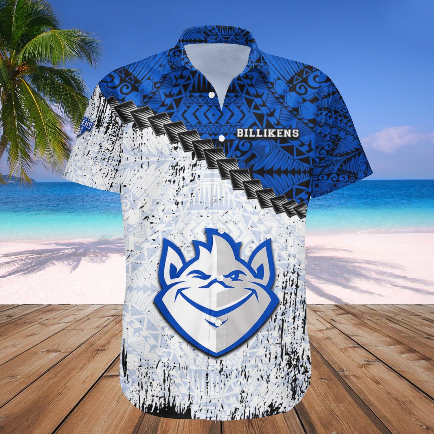 Saint Louis Billikens Hawaii Shirt Grunge Polynesian Tattoo – NCAA