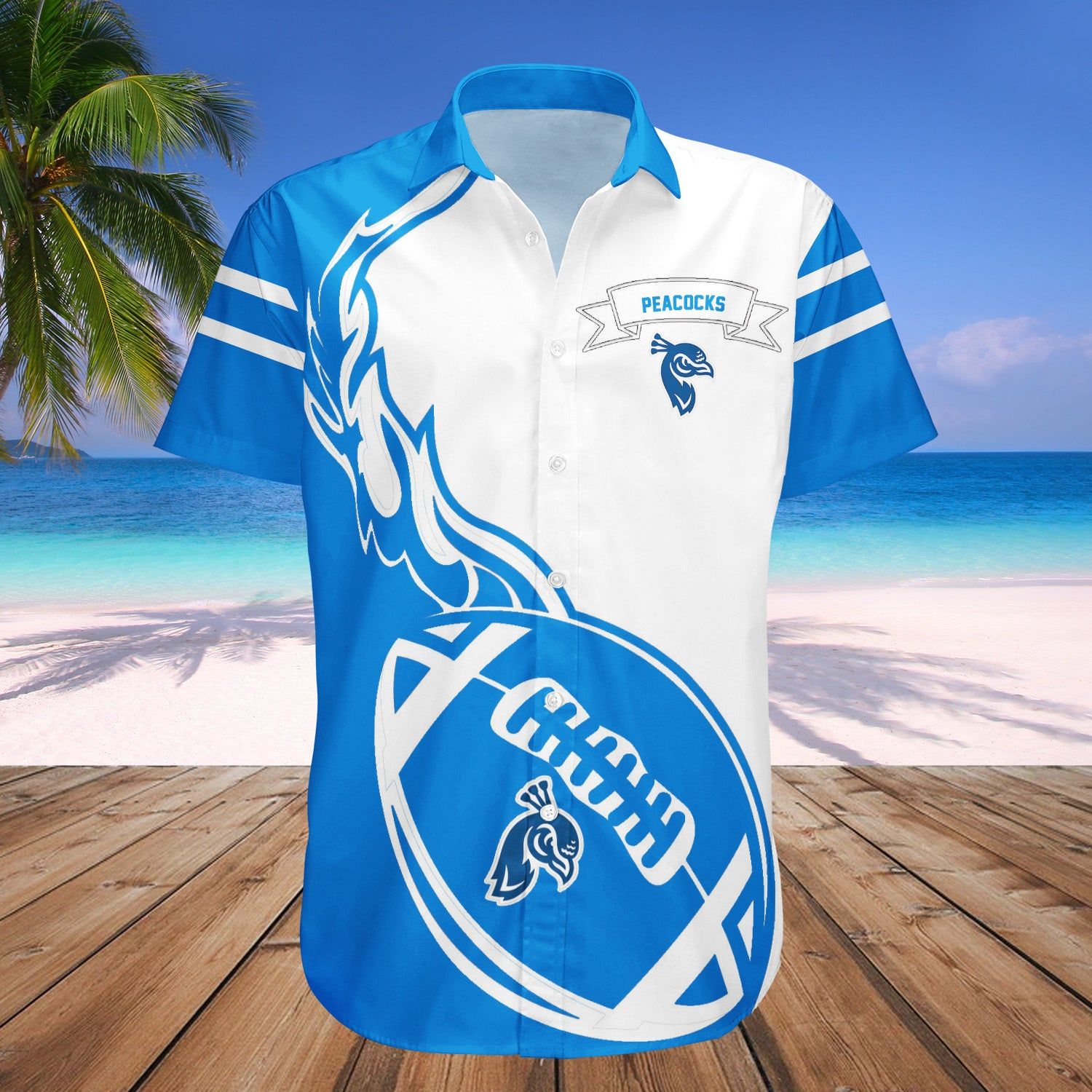 Saint Peters Peacocks Hawaii Shirt Flame Ball – NCAA