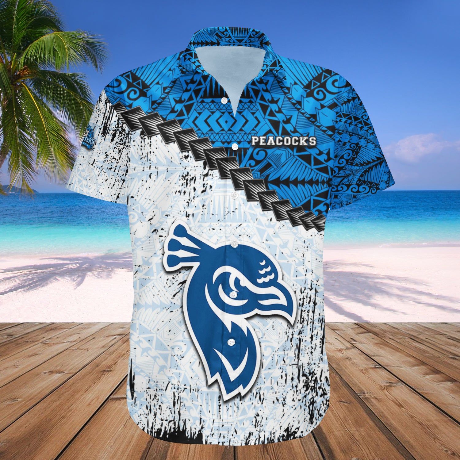 Saint Peters Peacocks Hawaii Shirt Grunge Polynesian Tattoo – NCAA