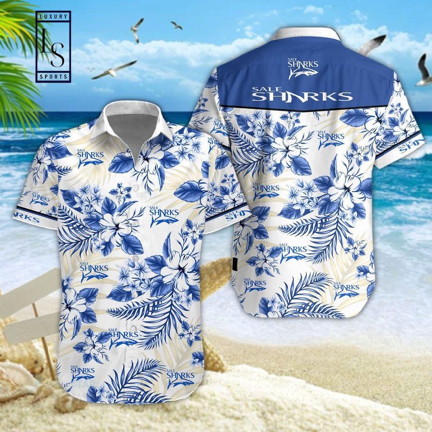 Sale Sharks Rugby Hawaiian Shirt