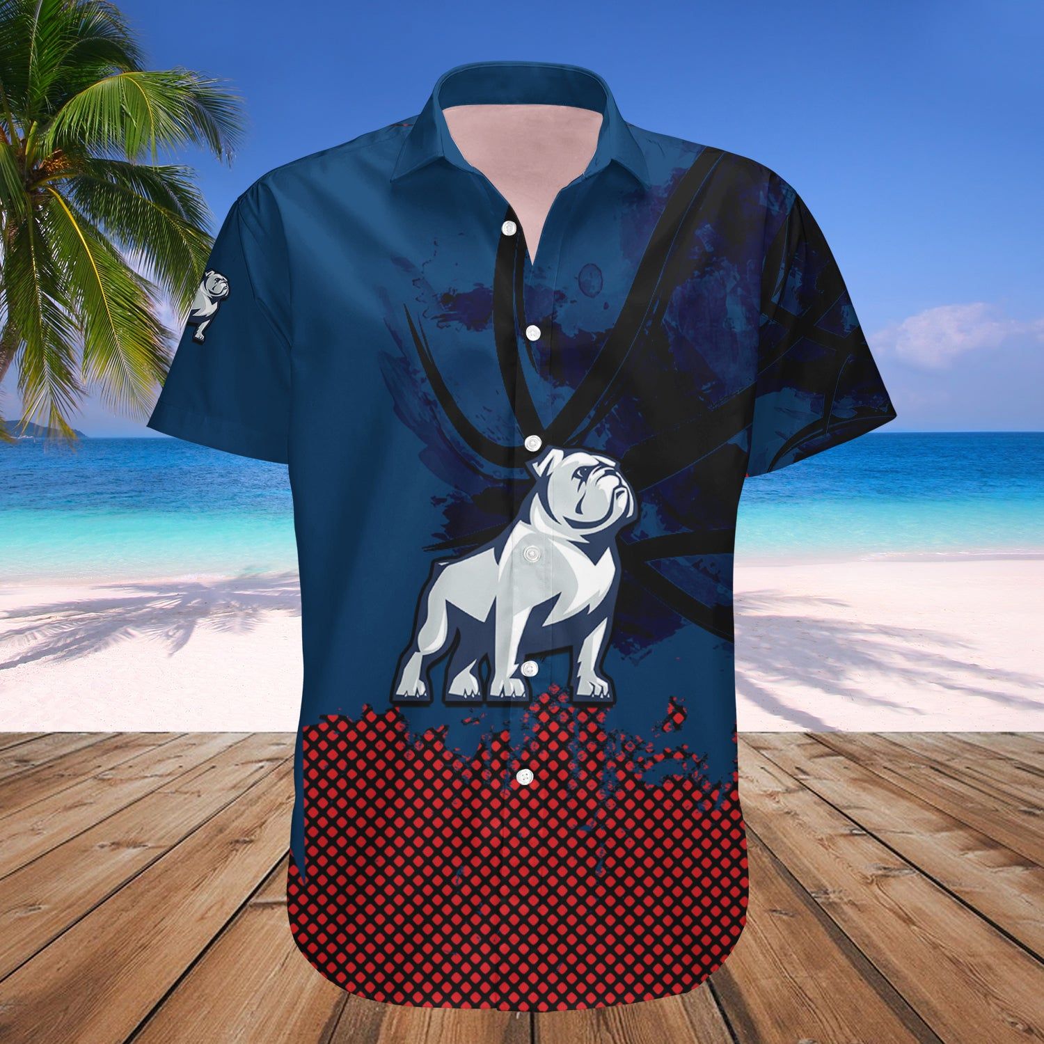 Samford Bulldogs Hawaii Shirt Basketball Net Grunge Pattern – NCAA