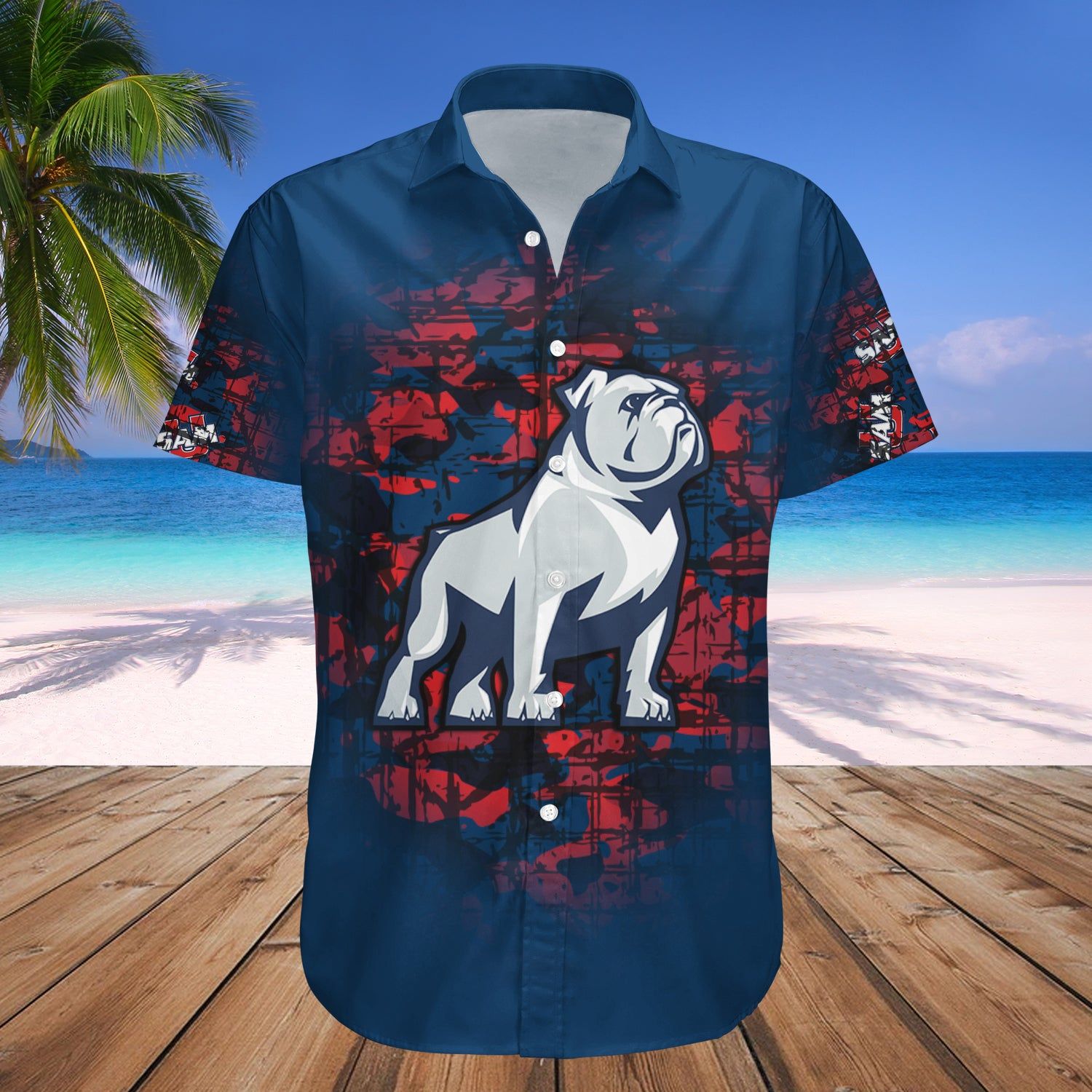 Samford Bulldogs Hawaii Shirt Camouflage Vintage – NCAA