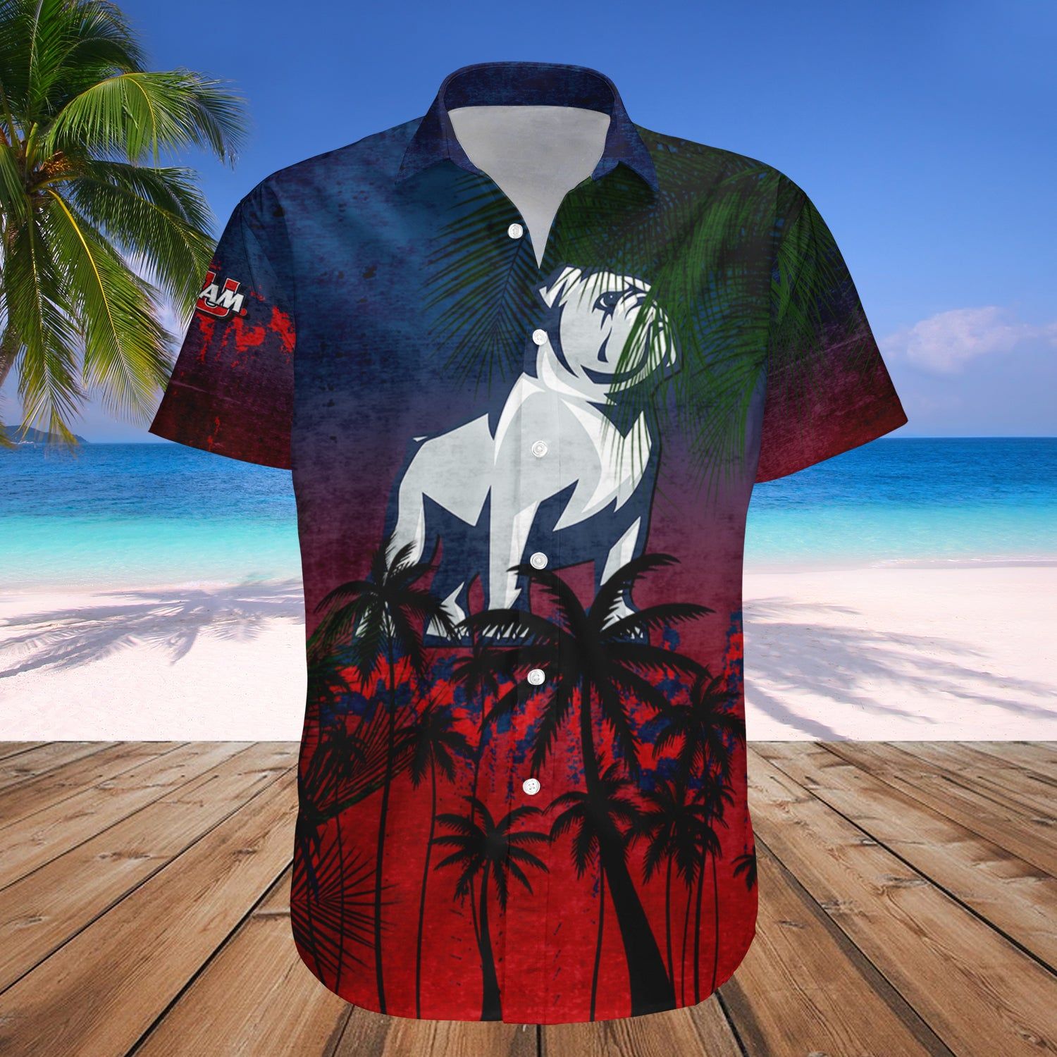 Samford Bulldogs Hawaii Shirt Coconut Tree Tropical Grunge – NCAA