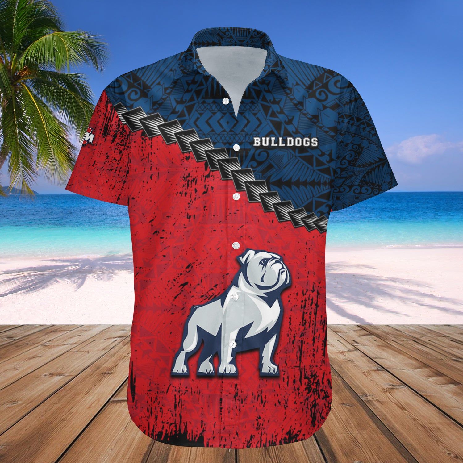 Samford Bulldogs Hawaii Shirt Grunge Polynesian Tattoo – NCAA