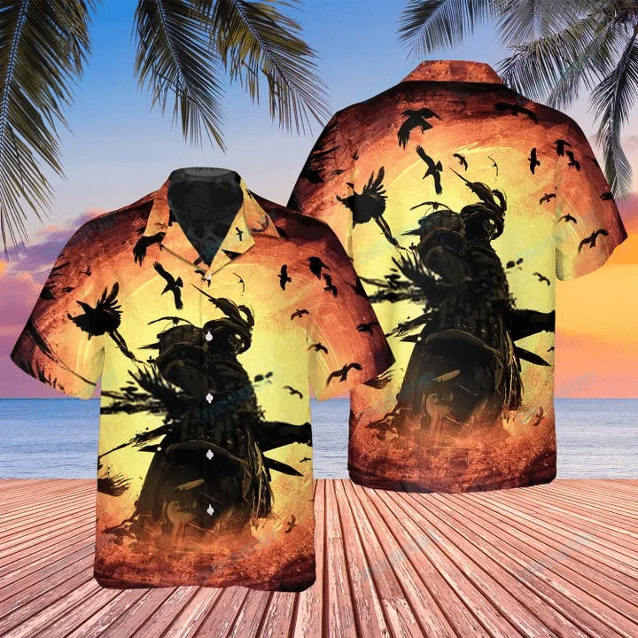 Samurai Ghost Warrior Halloween Trendy Hawaiian Shirt