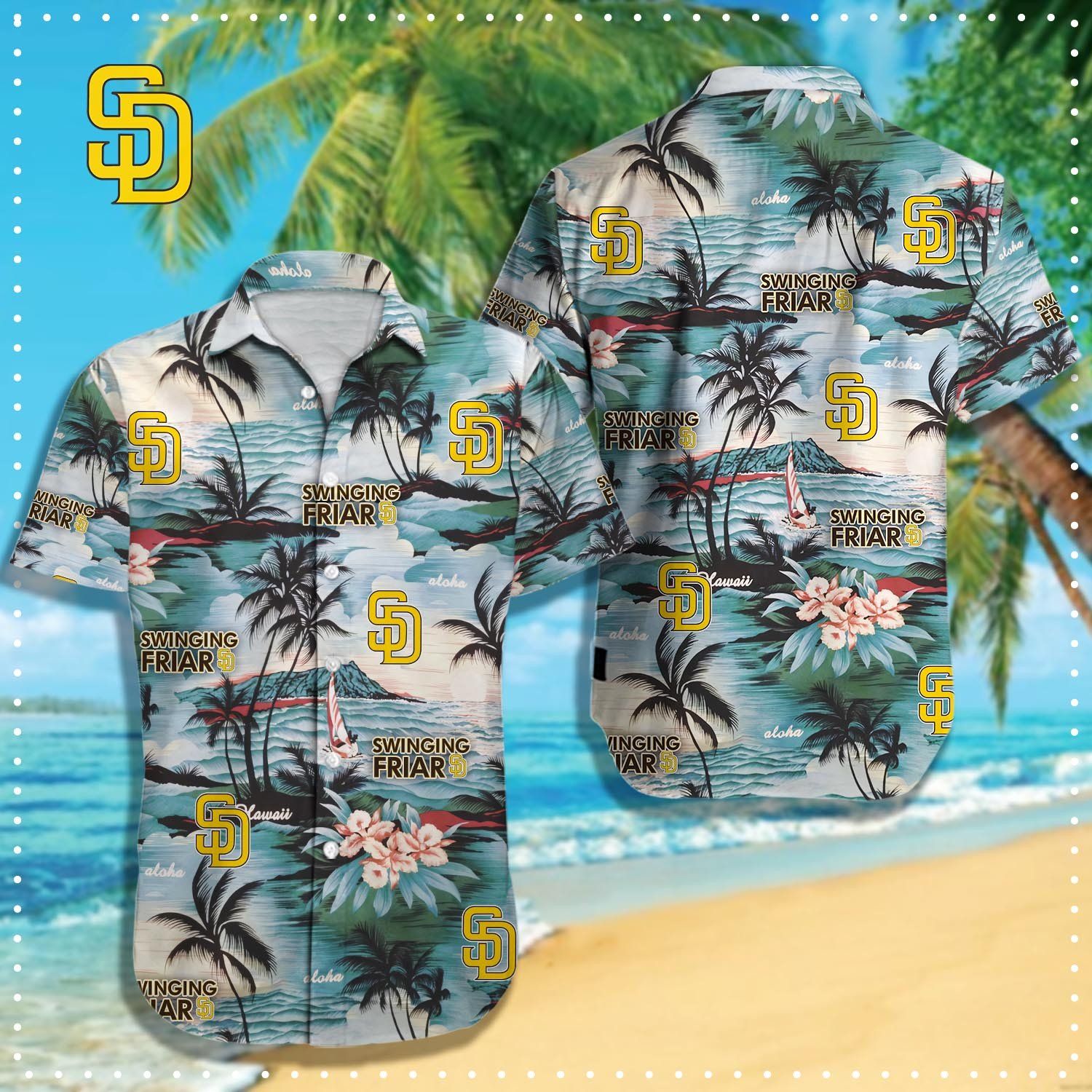 San Diego Padres Legacy Woven in Hawaiian Attire