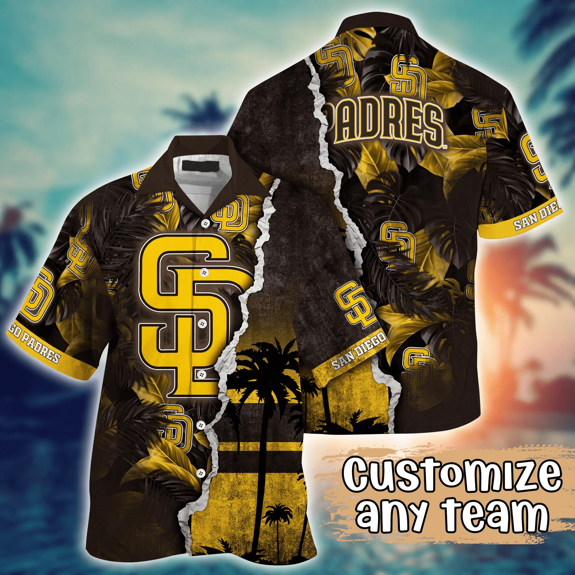 San Diego Padres MLB Hawaiian Shirt Custom Warm Nights Aloha Shirt San Diego Padres MLB Hawaiian Shirt Custom Warm Nights Aloha Shirt