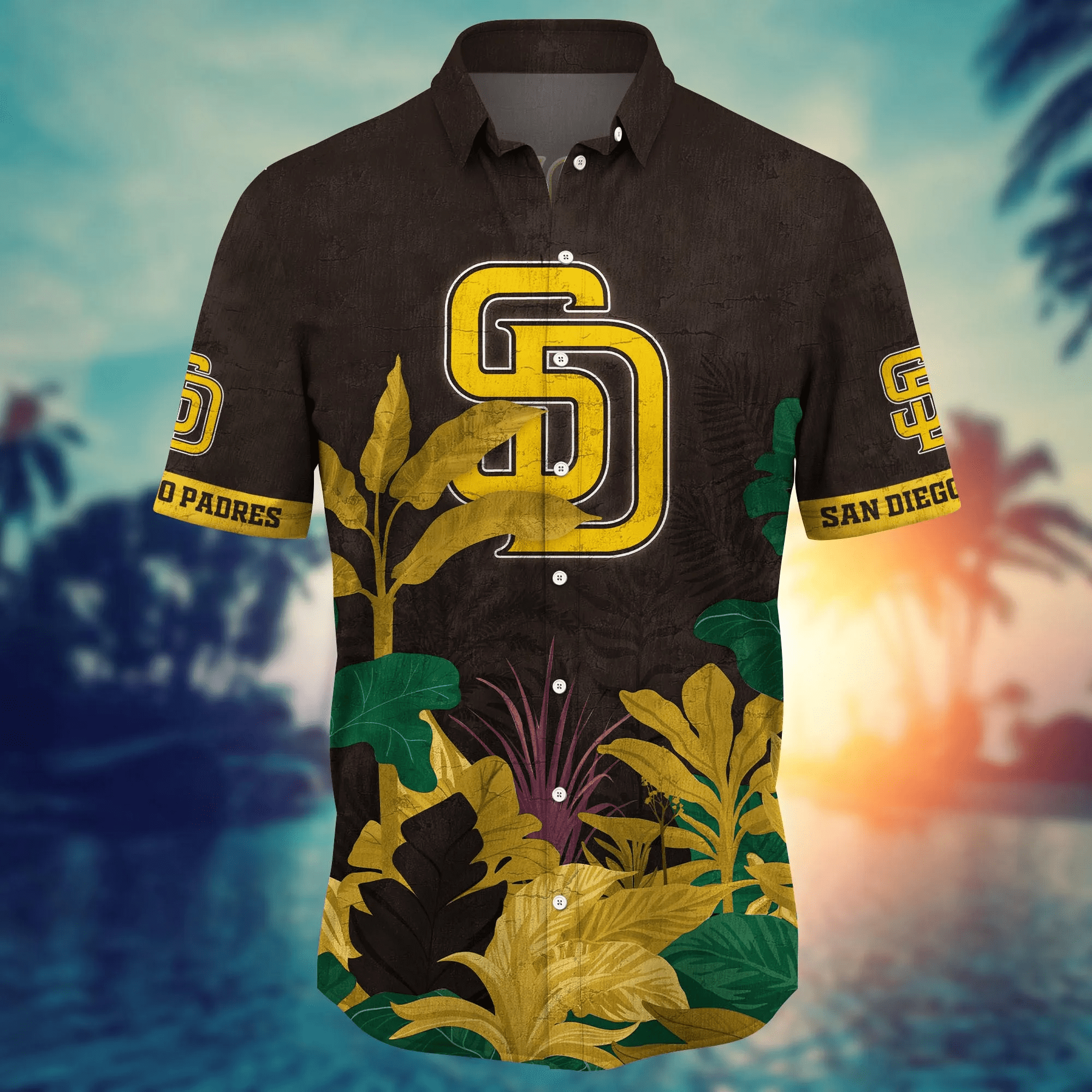 San Diego Padres MLB Hawaiian Shirt Sprinklers Aloha Shirt