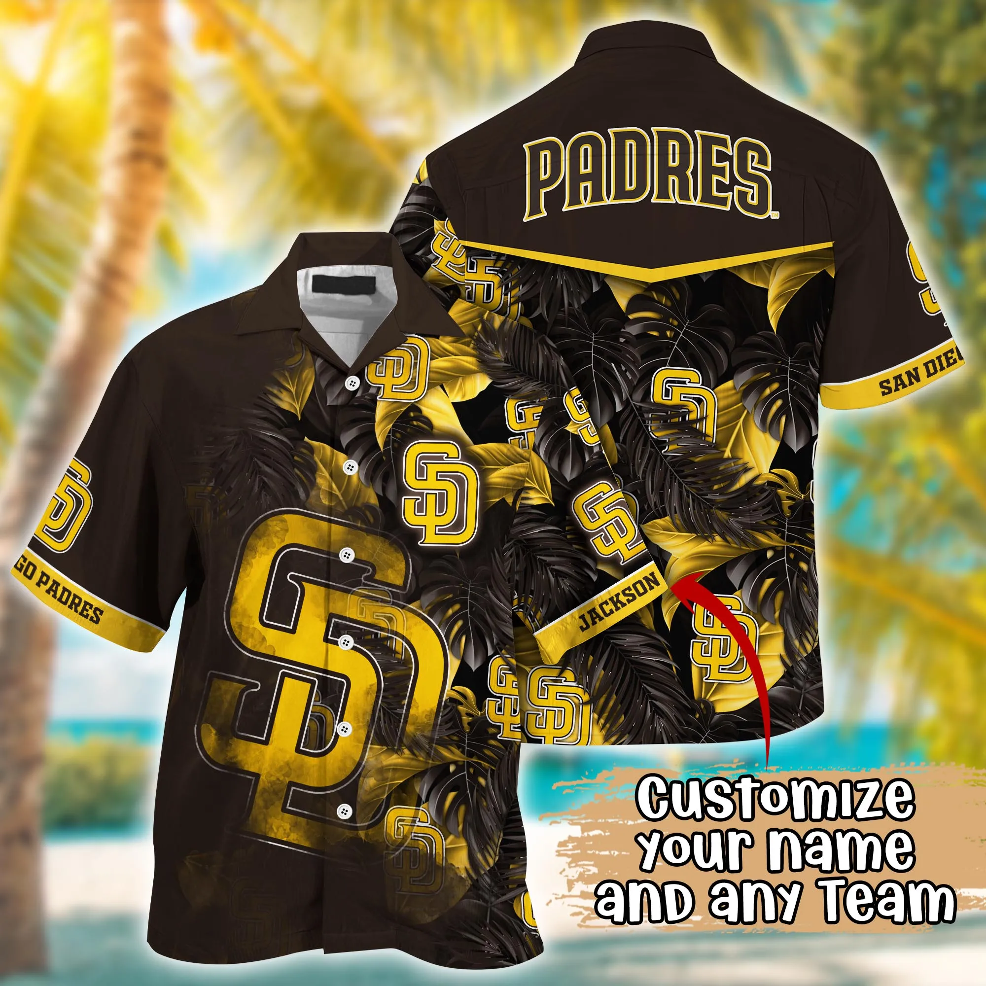 San Diego Padres MLB Summer Hawaii Shirt And Tshirt Custom Aloha Shirt San Diego Padres MLB Summer Hawaii Shirt And Tshirt Custom Aloha Shirt