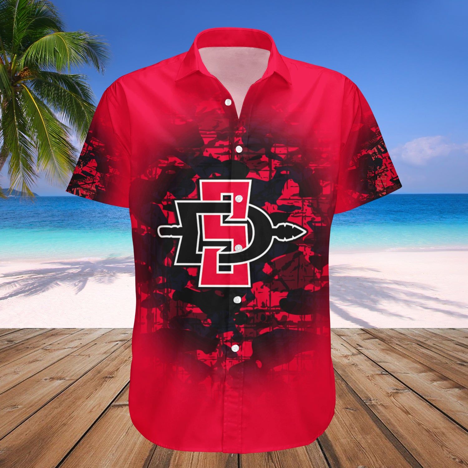 San Diego State Aztecs Hawaii Shirt Camouflage Vintage – NCAA