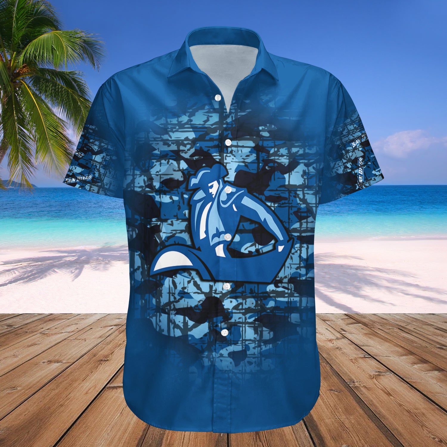 San Diego Toreros Hawaii Shirt Camouflage Vintage – NCAA