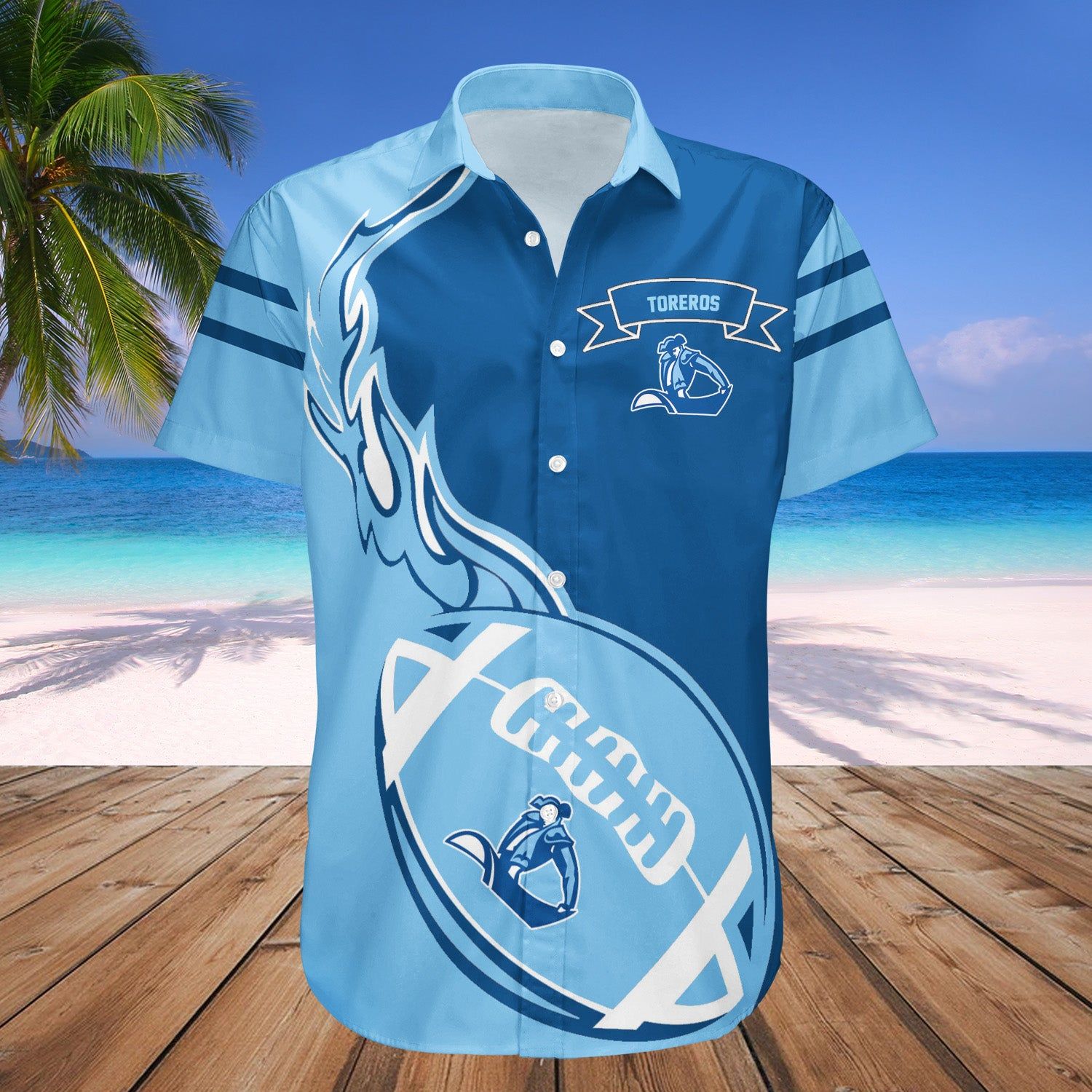 San Diego Toreros Hawaii Shirt Flame Ball – NCAA