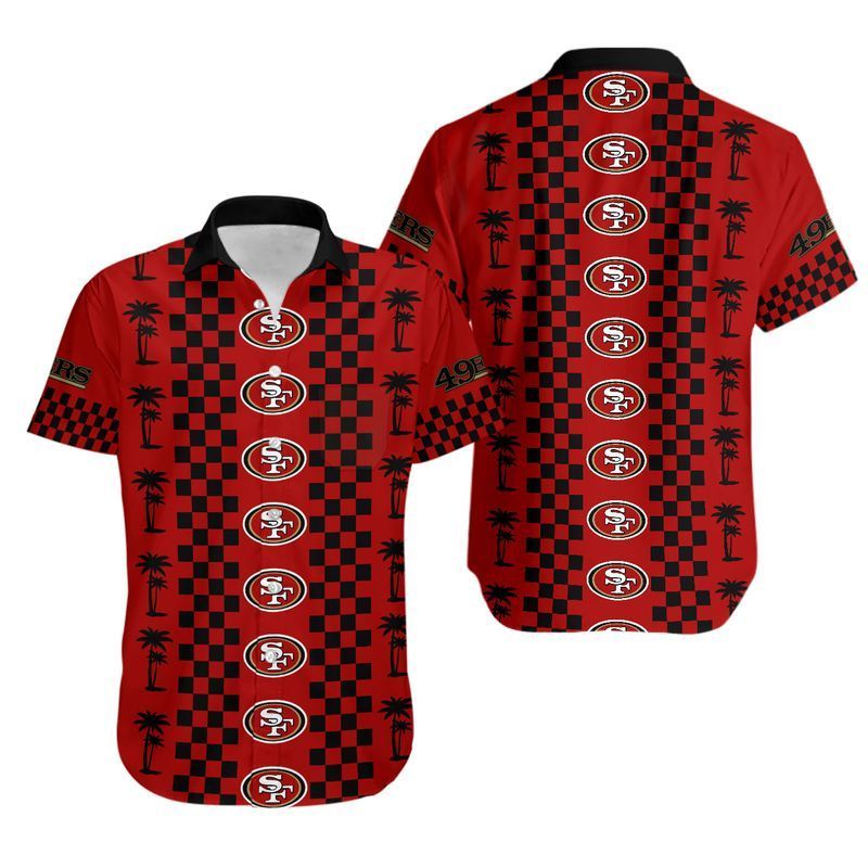 San Francisco 49Ers Coconut Trees Hawaii Shirt And Shorts Summer Collection Trendy Aloha