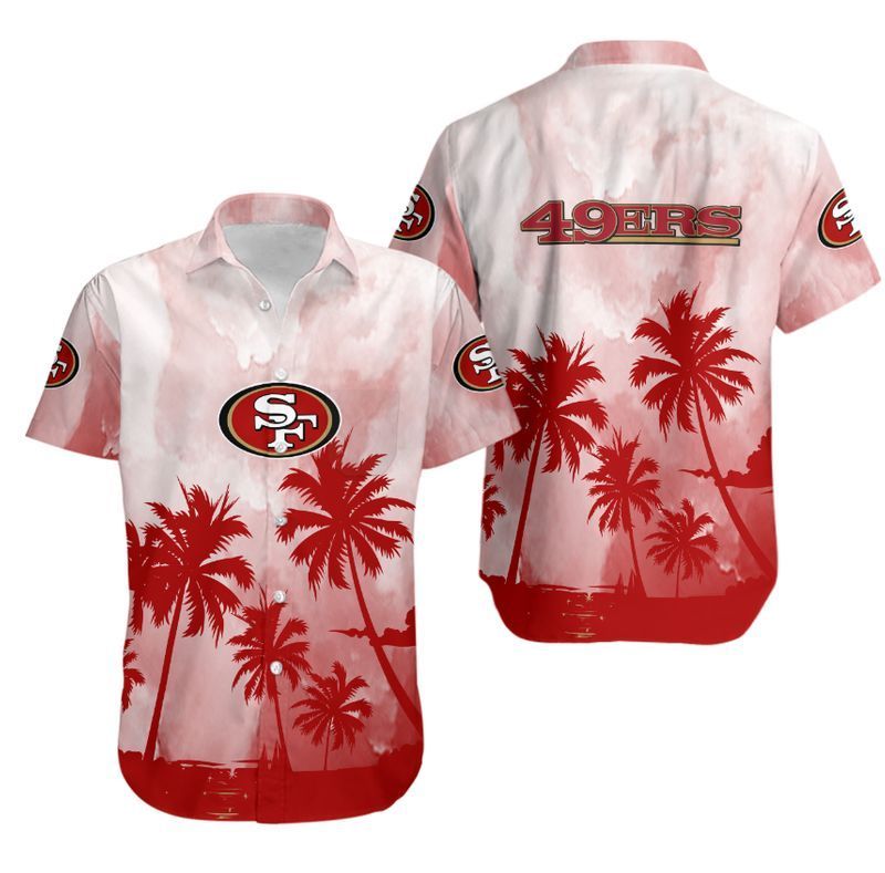 San Francisco 49Ers Coconut Trees NFL Gift For Fan Hawaiian Shirt & Short