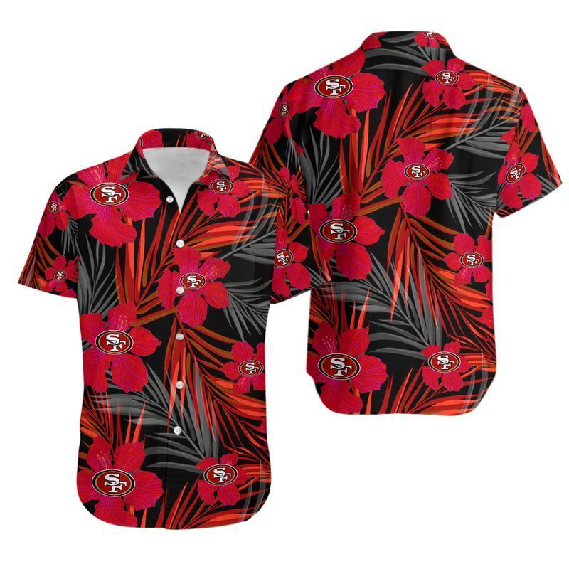 San Francisco 49Ers Flower Hawaii Shirt And Shorts Summer Collection