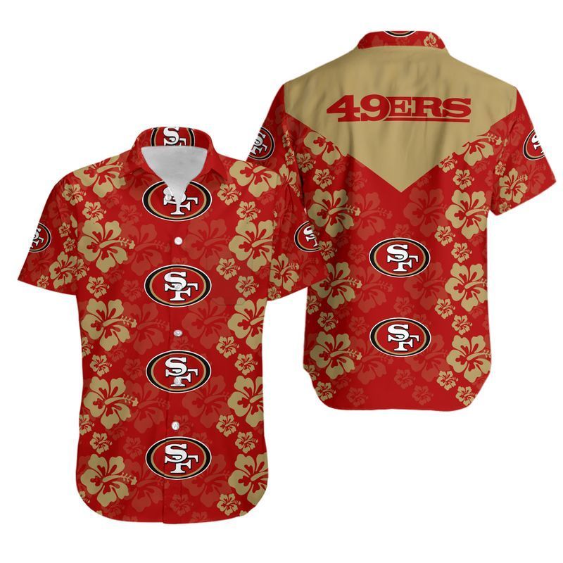 San Francisco 49Ers Flowers Hawaii Shirt And Shorts Summer Collection