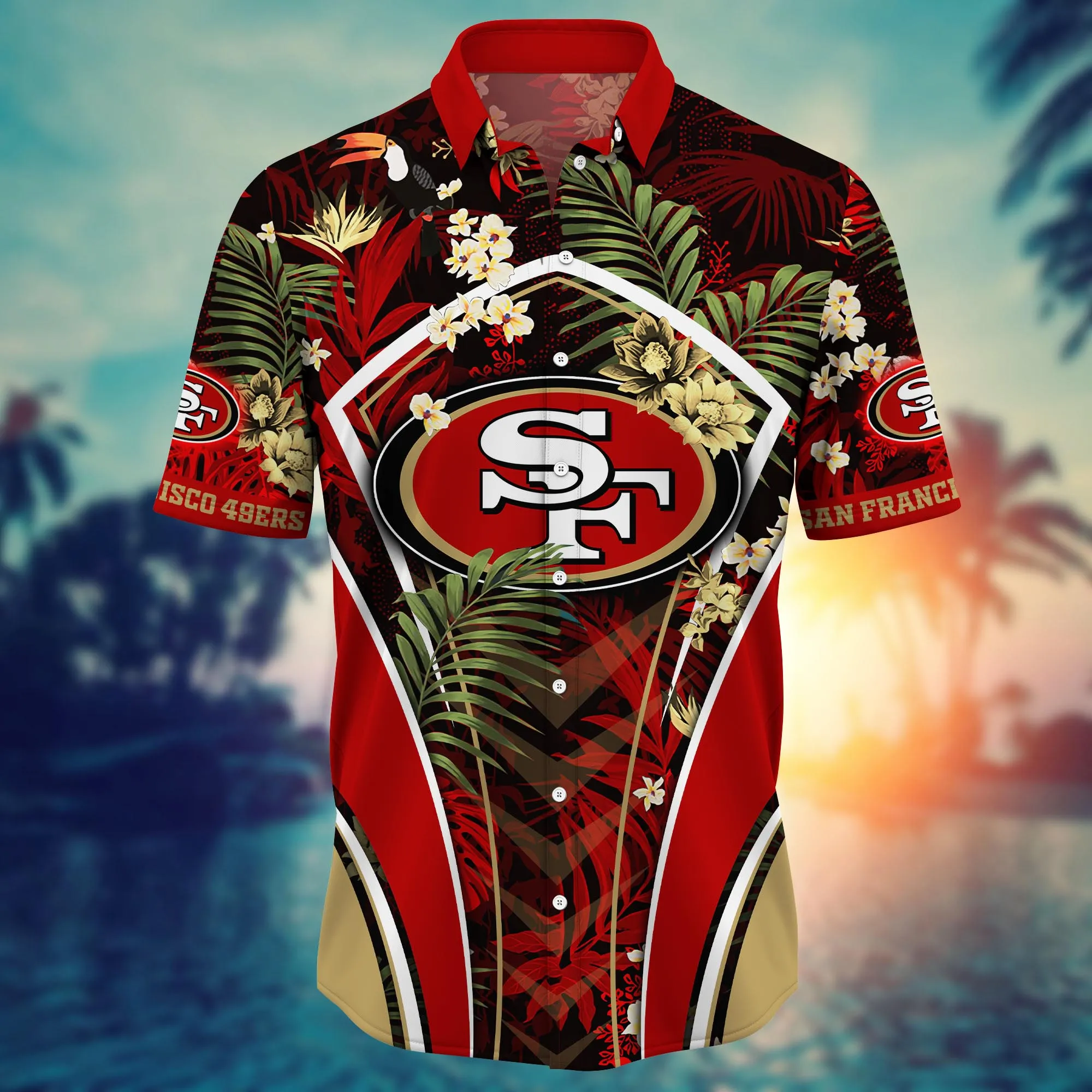 San Francisco 49Ers NFL Hawaiian Shirt Lush Greenery Pitch Sport Shirts