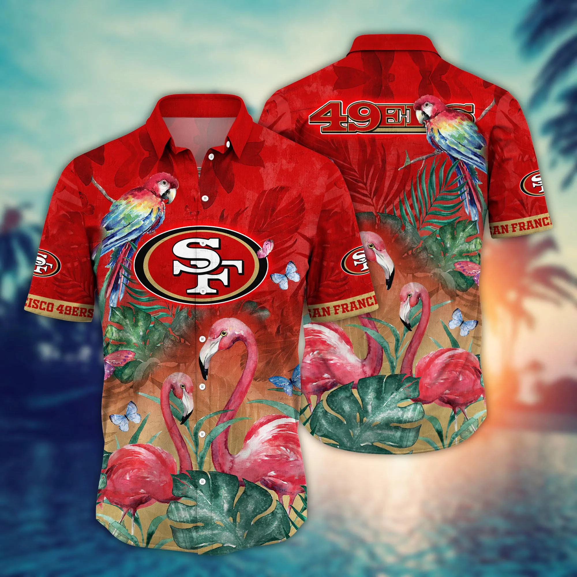 San Francisco 49Ers NFL Hawaiian Shirt Lush Greenery Squad Game Shirts