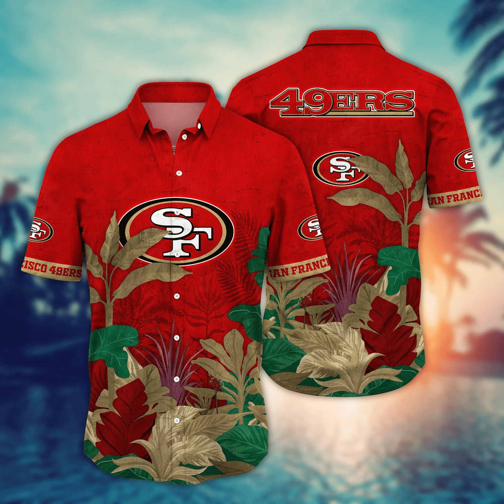 San Francisco 49Ers NFL Hawaiian Shirt Summer Camps Aloha Shirt San Francisco 49Ers NFL Hawaiian Shirt Summer Camps Aloha Shirt