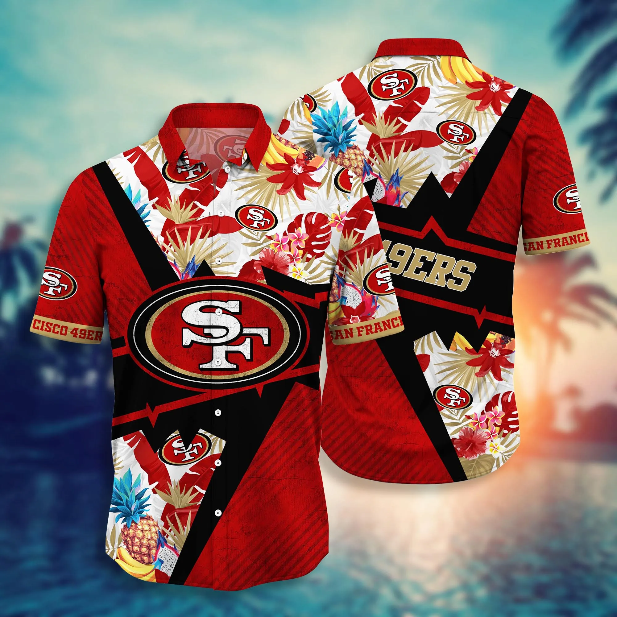 San Francisco 49Ers NFL Hawaiian Shirt Summer Nights Ninety-Minute Game Shirts San Francisco 49Ers NFL Hawaiian Shirt Summer Nights Ninety-Minute Game Shirts