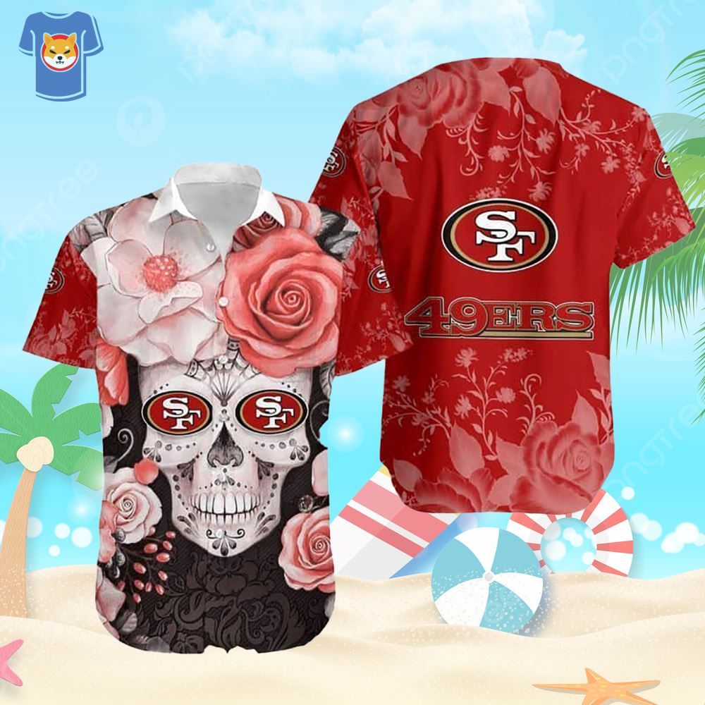 San Francisco 49Ers NFL Hawaiian Shirt Turtle And Flower Pattern