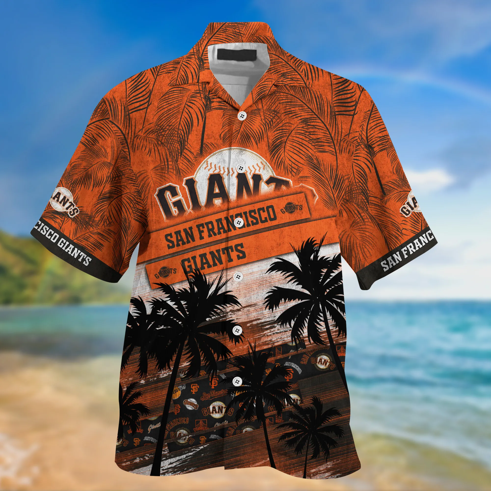 San Francisco Giants MLB Palm Tree Pattern Hawaii Shirt For Sports Fans Unisex Sport Hawaii Shirt