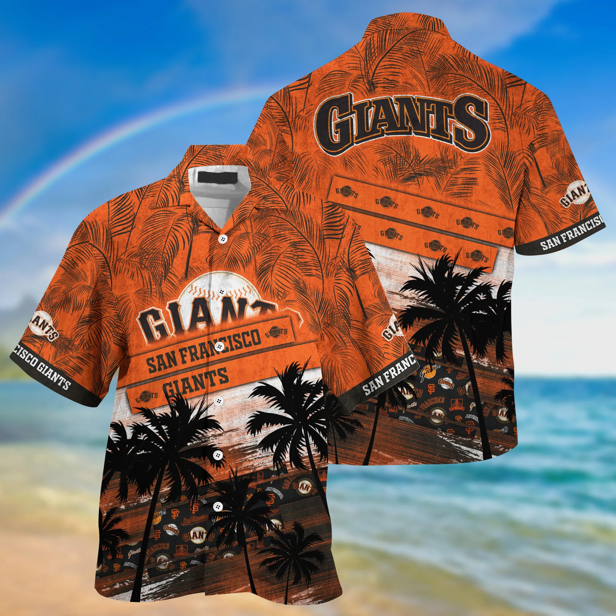 San Francisco Giants MLB Palm Tree Pattern Hawaii Shirt For Sports Fans Unisex Sport Hawaii Shirt