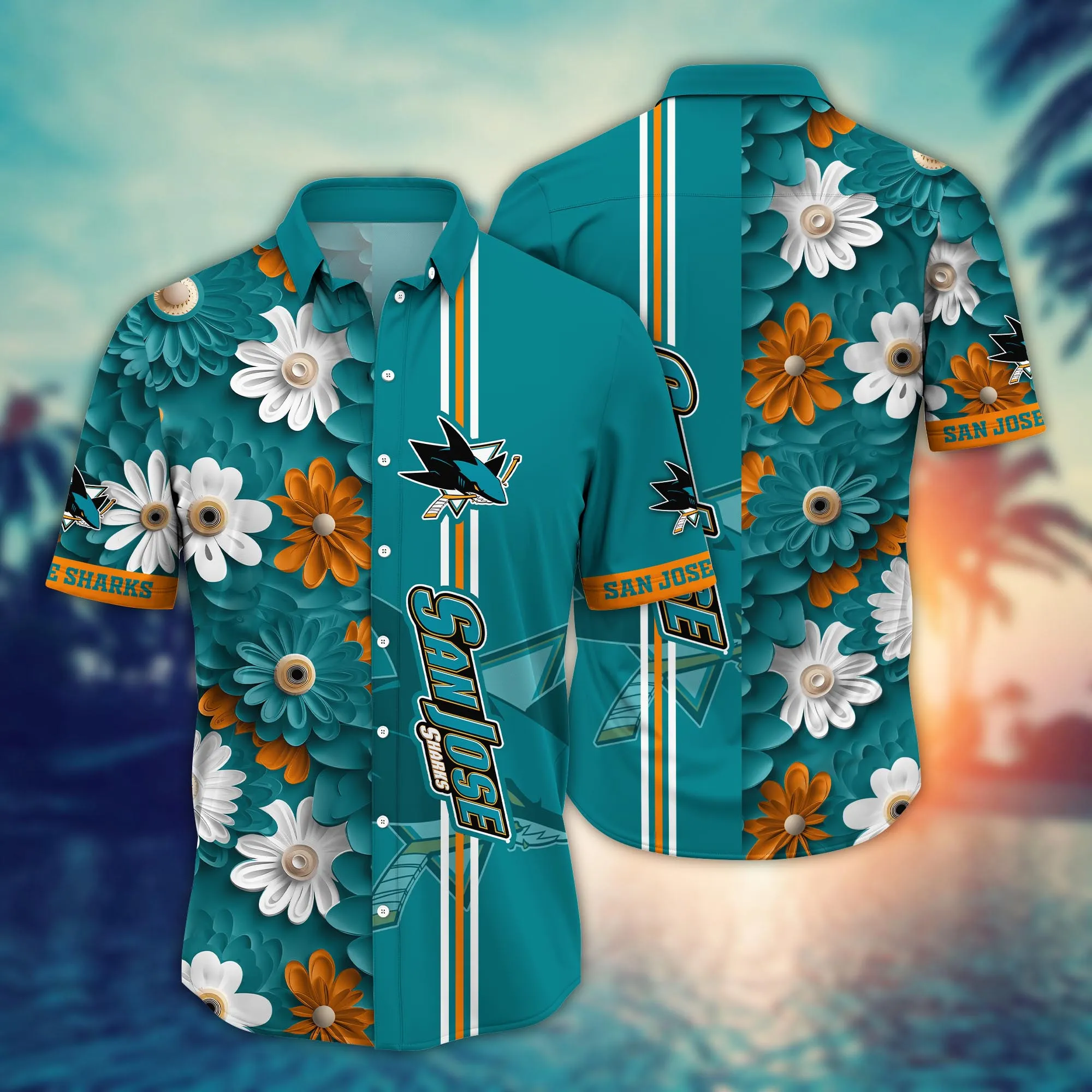 San Jose Sharks NHL Hawaiian Shirt Bikinis Aloha Shirt