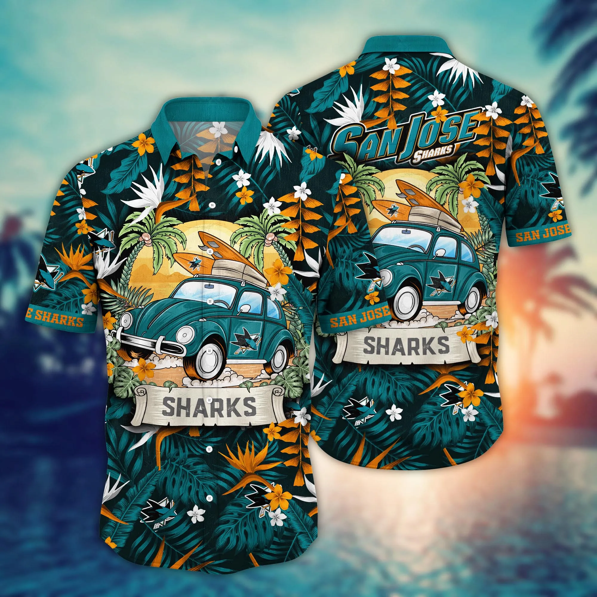 San Jose Sharks NHL Hawaiian Shirt Music Festivalstime Aloha Shirt San Jose Sharks NHL Hawaiian Shirt Music Festivalstime Aloha Shirt
