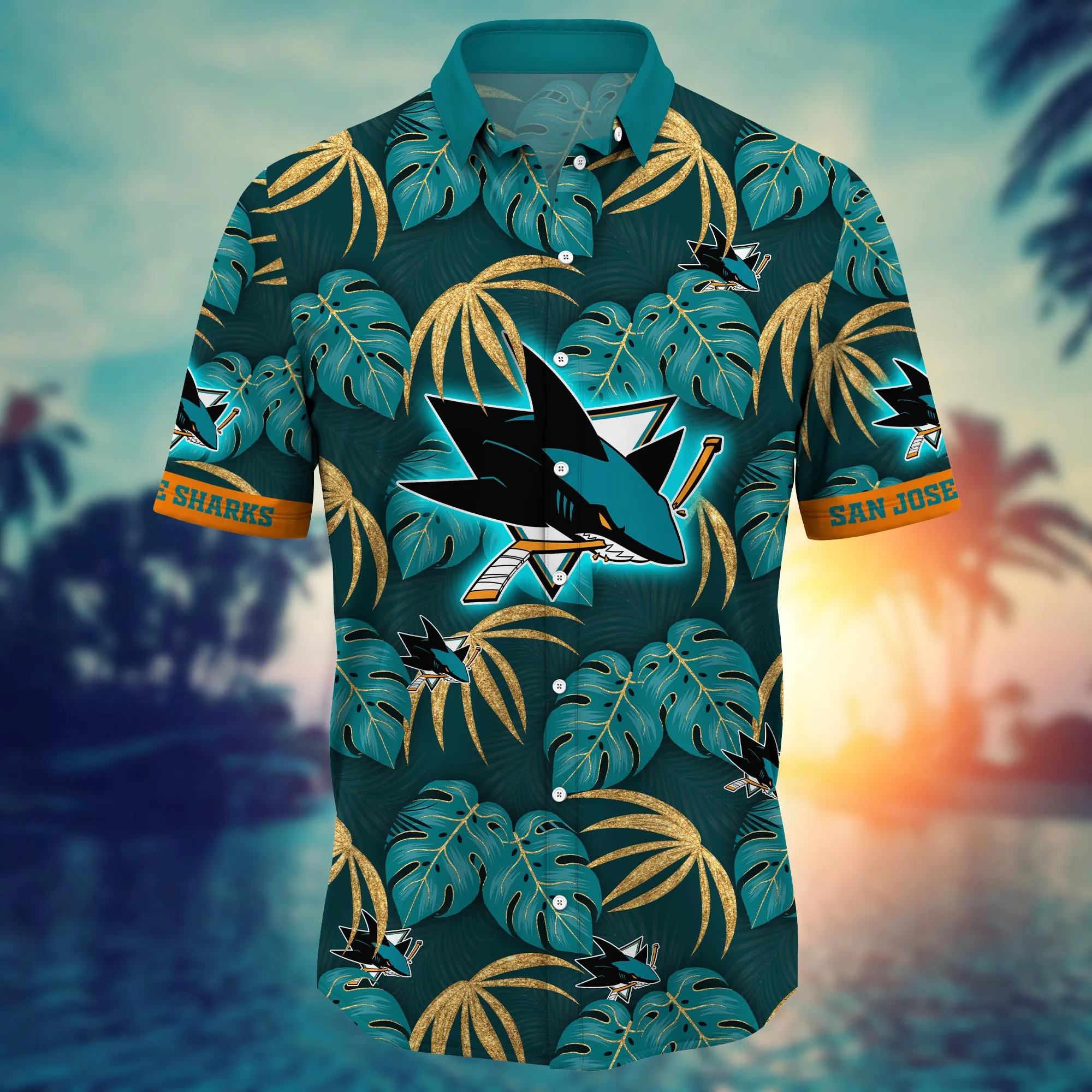 San Jose Sharks NHL Hawaiian Shirt Road Trips Aloha Shirt