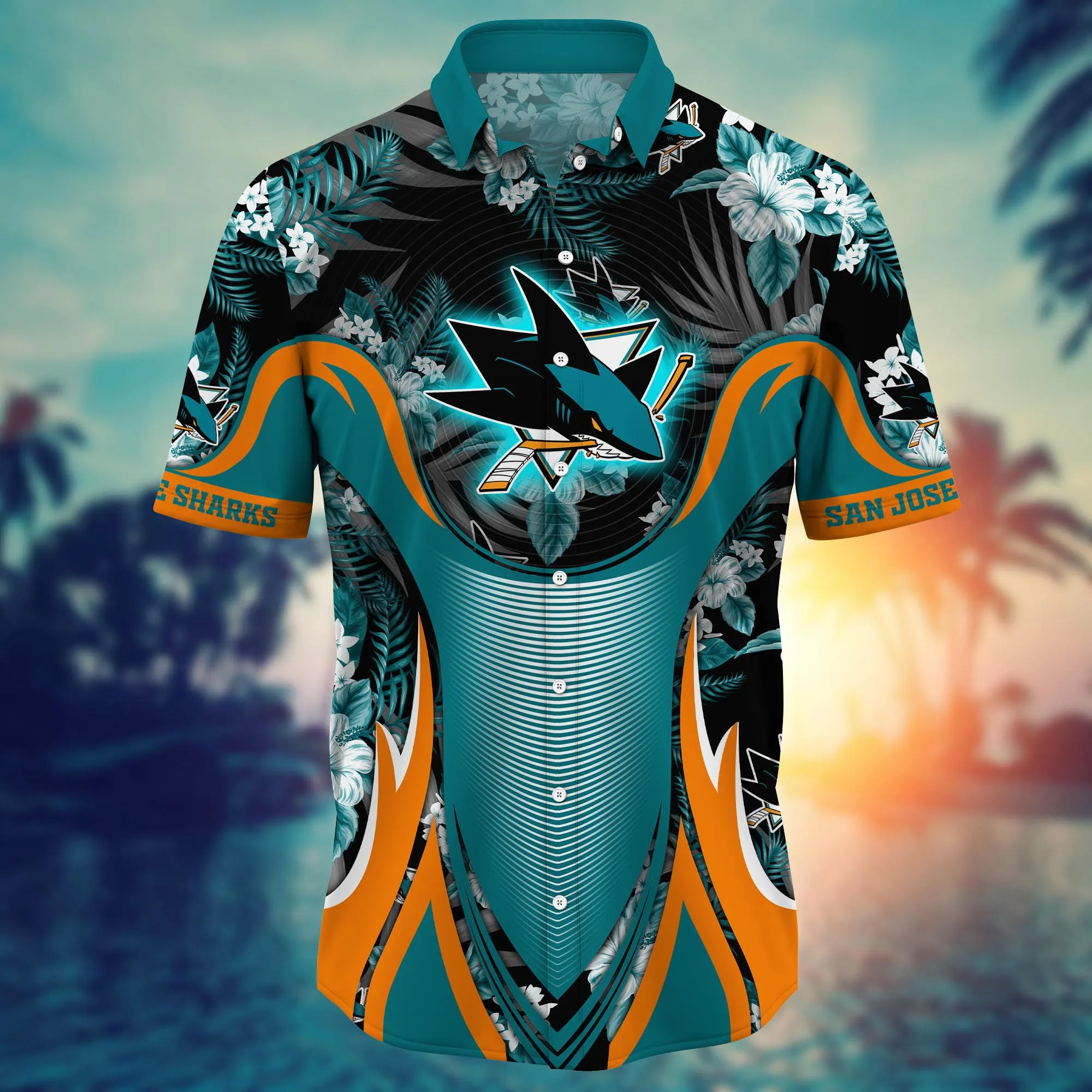 San Jose Sharks NHL Hawaiian Shirt Summertime Aloha Shirt