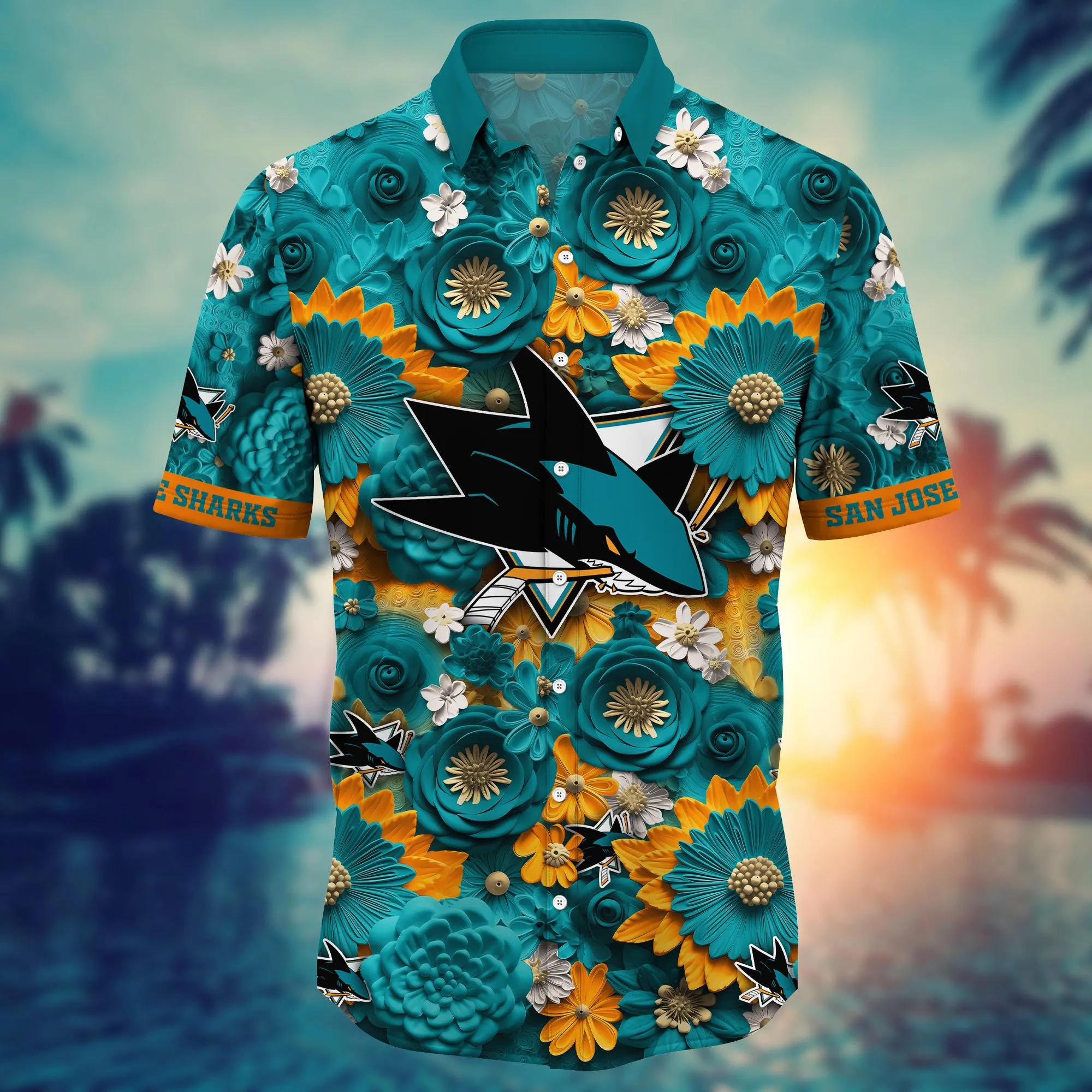San Jose Sharks NHL Hawaiian Shirt Trending For This Summer Customize Shirt Any Team