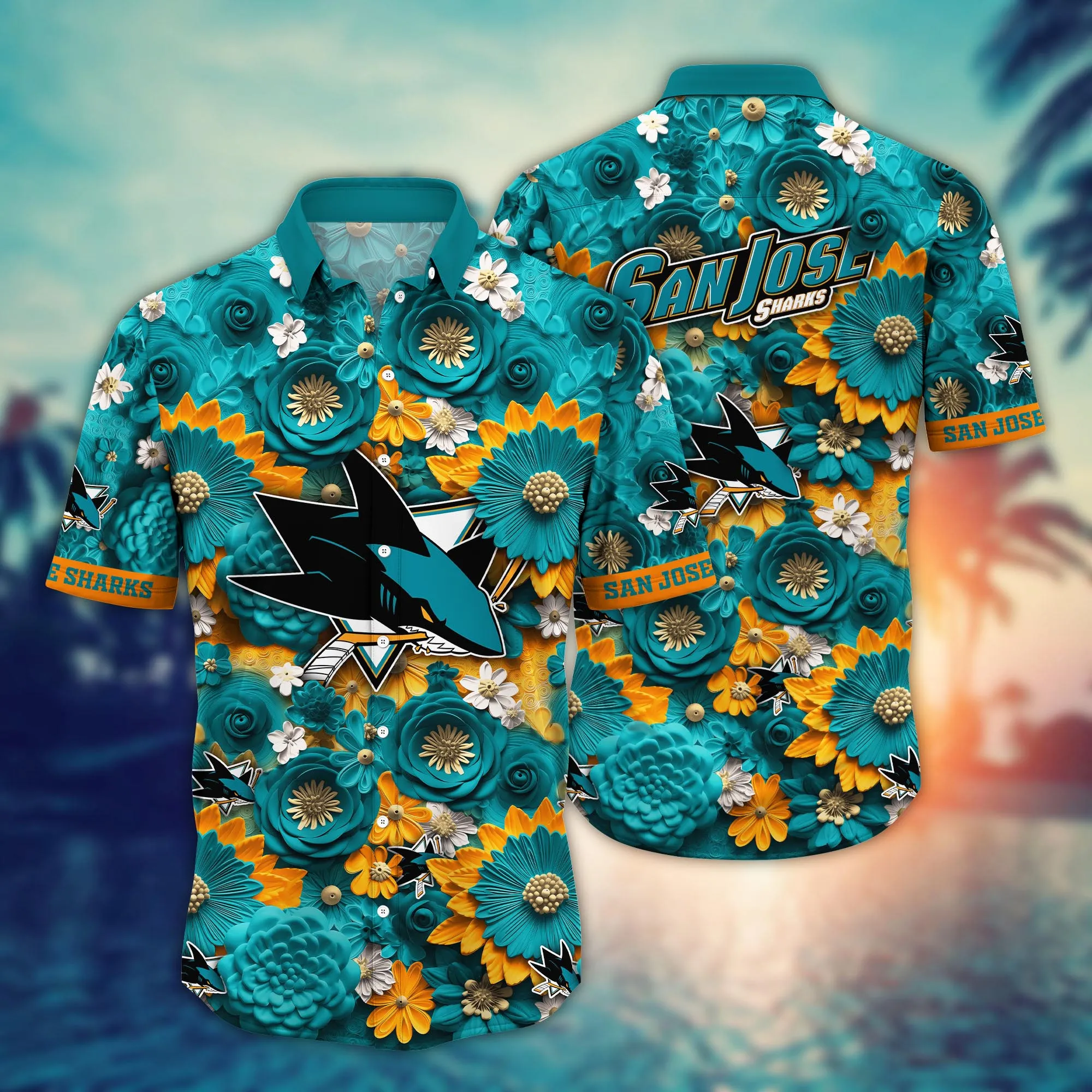 San Jose Sharks NHL Hawaiian Shirt Trending For This Summer Customize Shirt Any Team