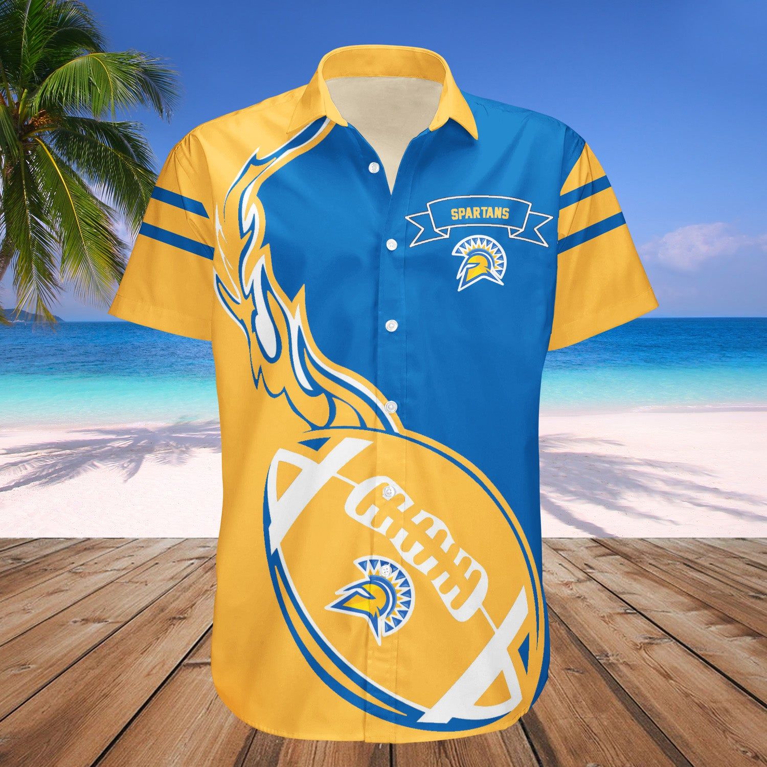 San Jose State Spartans Hawaii Shirt Flame Ball – NCAA