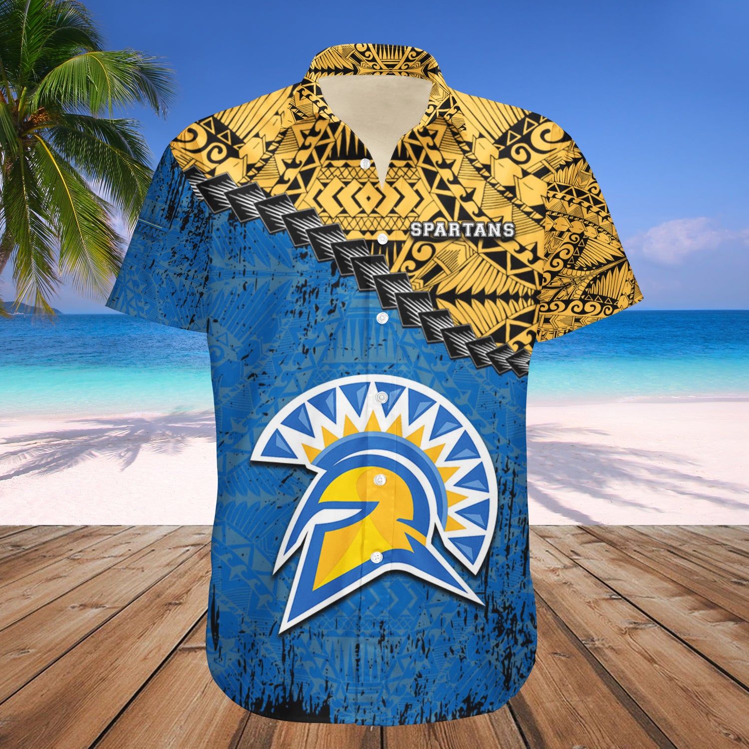 San Jose State Spartans Hawaii Shirt Grunge Polynesian Tattoo – NCAA