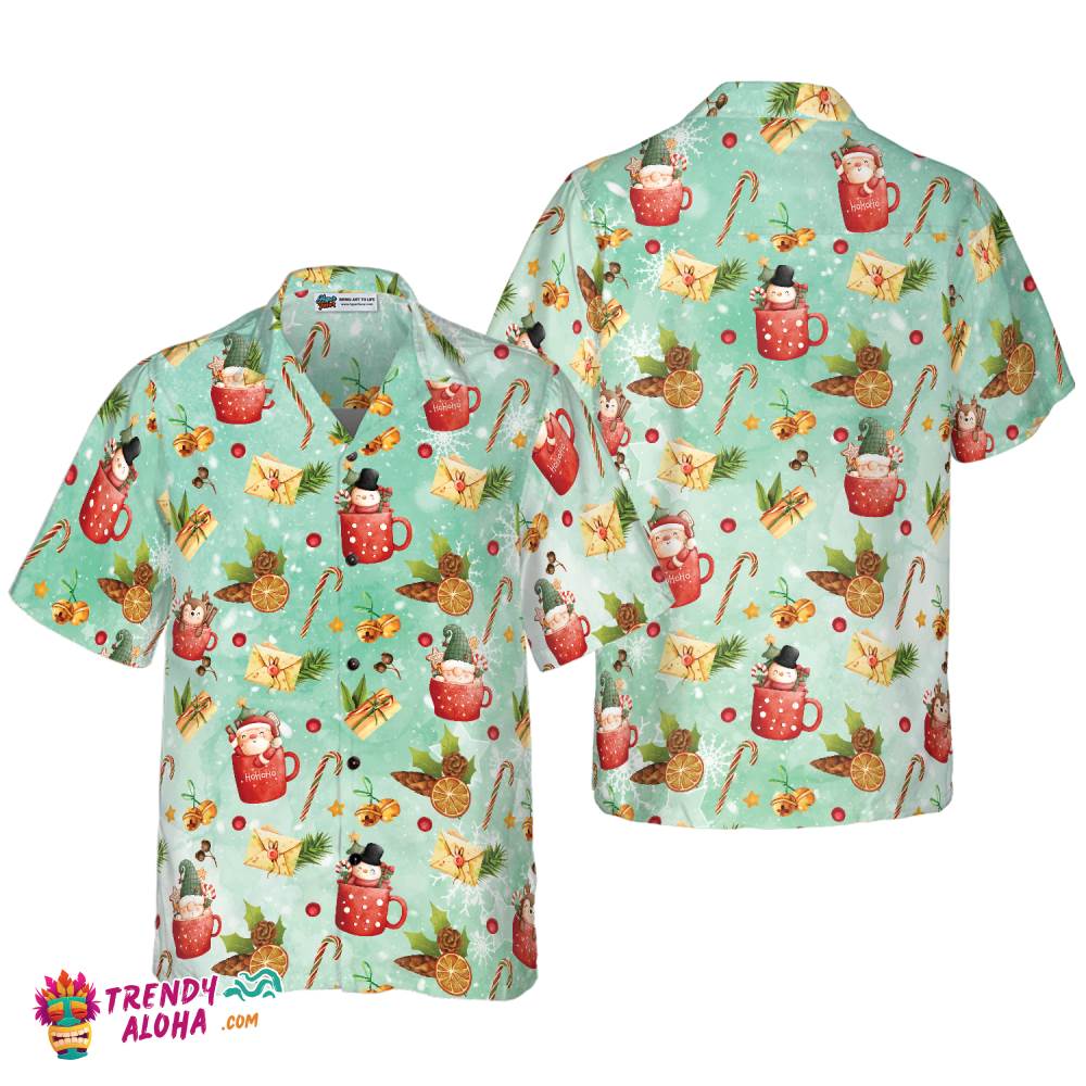 Santa Christmas Pattern 1 Pattern Hawaiian Shirt, Christmas Shirts Short Sleeve Button Down Shirt For Men And Women Santa Christmas Pattern 1 Pattern Hawaiian Shirt, Christmas Shirts Short Sleeve Button Down Shirt For Men And Women