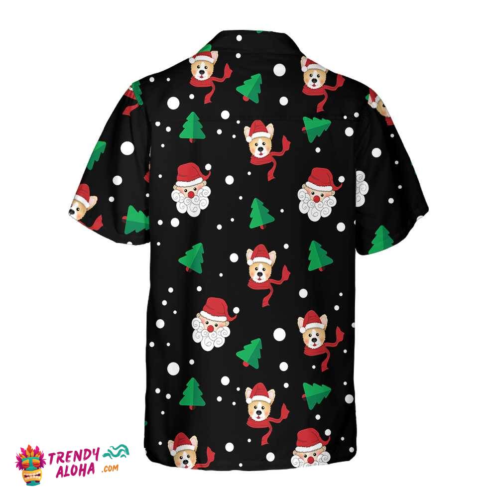 Santa Claus & Corgi Hawaiian Shirt, Funny Christmas Corgi Shirt, Best Christmas Gift Idea