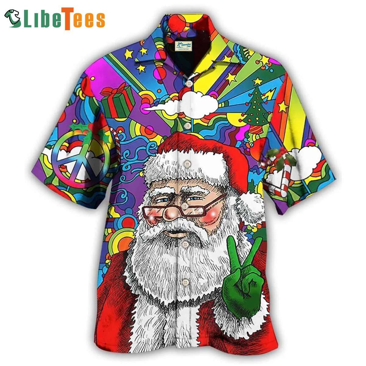 Santa Elk Christmas, Santa Trendy Hawaiian Shirt Perfect Gifts For Your Loved Ones