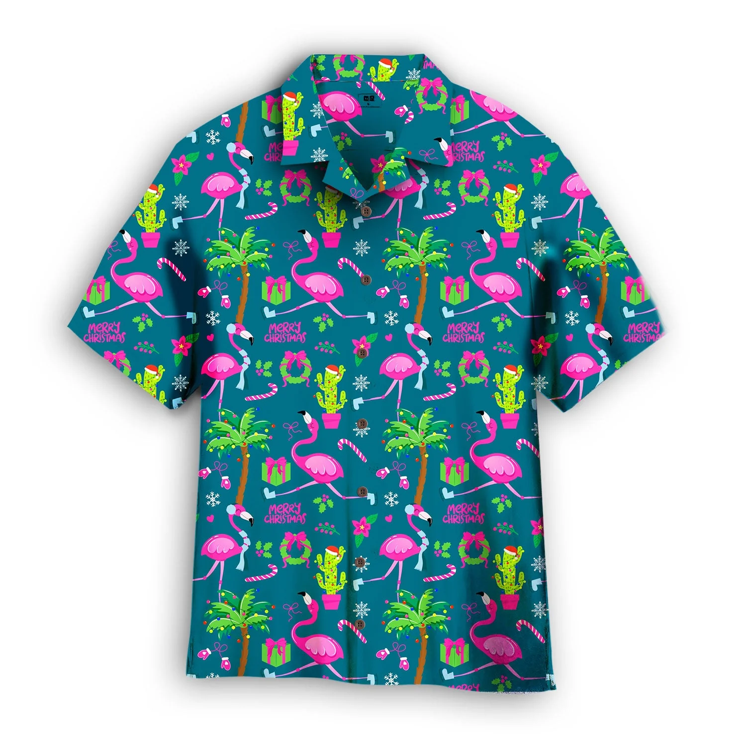 Santa Flamingo Christmas Trendy Hawaiian Shirt For Aloha Shirt